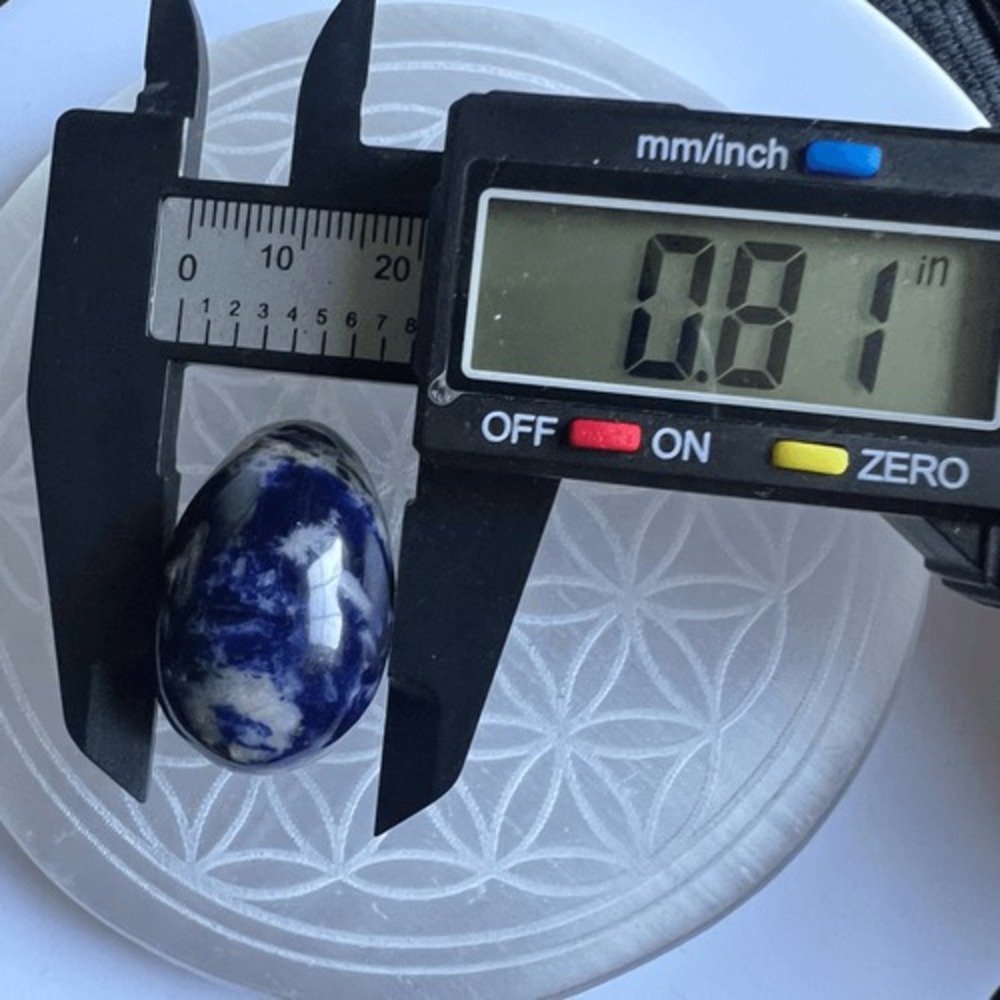Sodalite Crystal Egg Meditation Stone - Picture 6 of 12